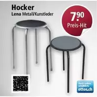 Lena - Hocker Metall/Kunstleder