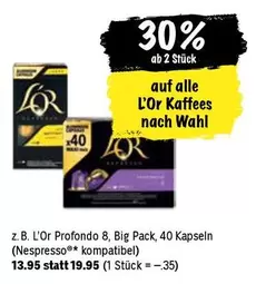 Wahl - L'Or Kaffees