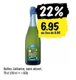 Bulles Jaillance, sans alcool