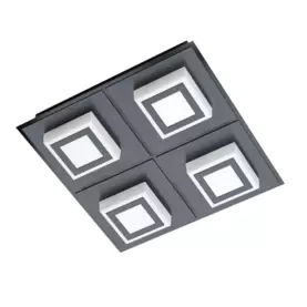LED WAND-/DECKENLEUCHTE SCHWARZ 'MASIANO 1'