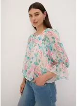 Bluse mit Ballonsaum