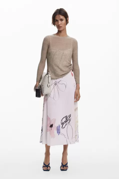 2-in-1-Kleid mit Strichen