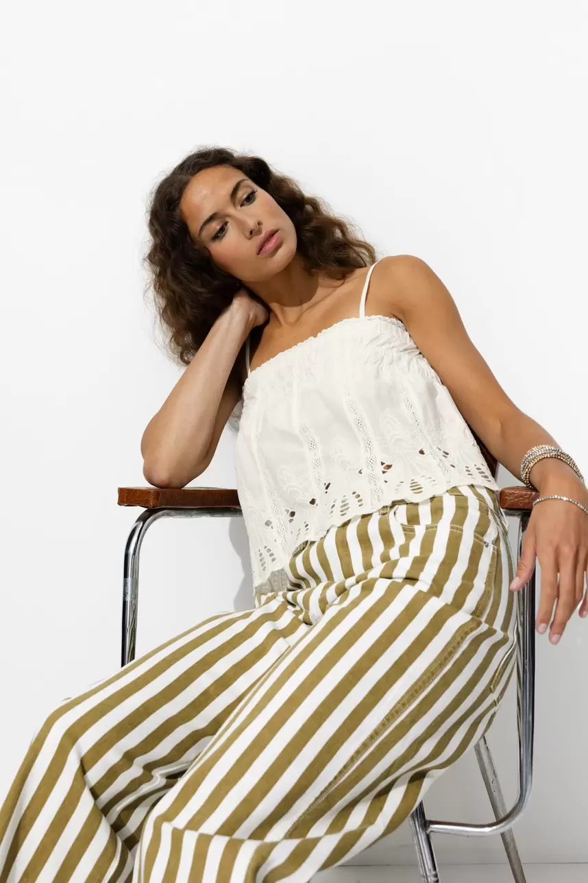 Crop top brodé Femme
