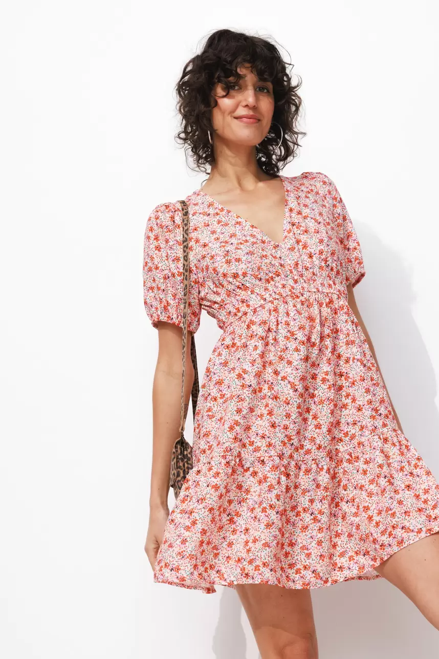 Robe courte imprimée Femme