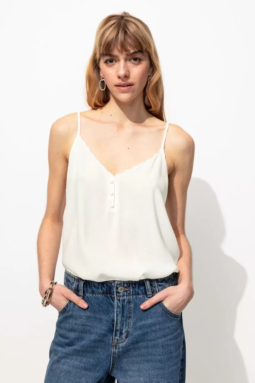 Top à fines bretelles Femme