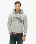 Hoodie mit „Leather & Boot Co“-Schriftzug