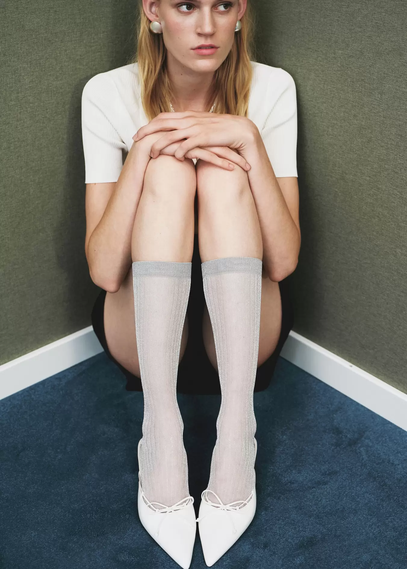 Lange Lurex-Socken