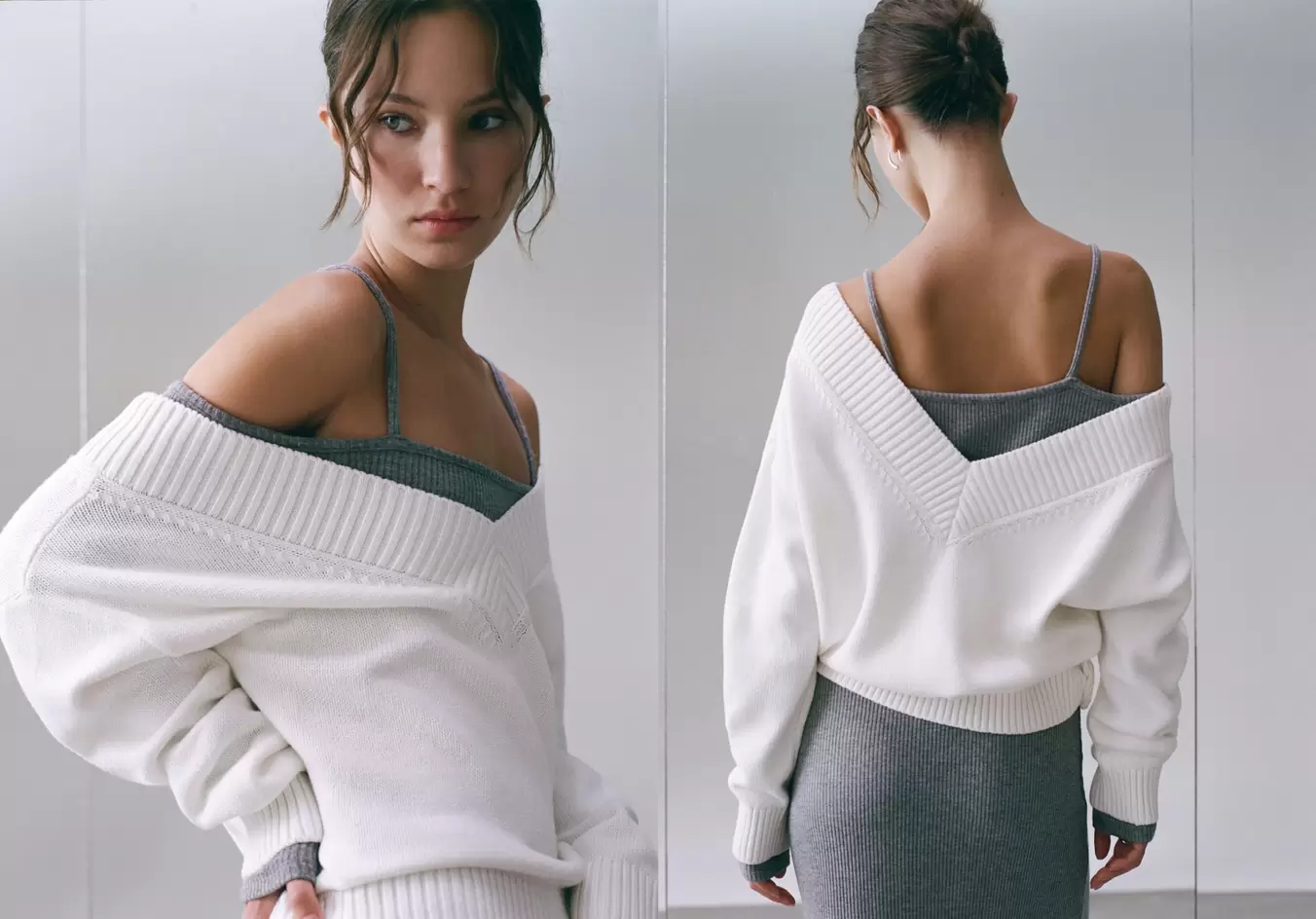 Strickpullover mit V-Ausschnitt