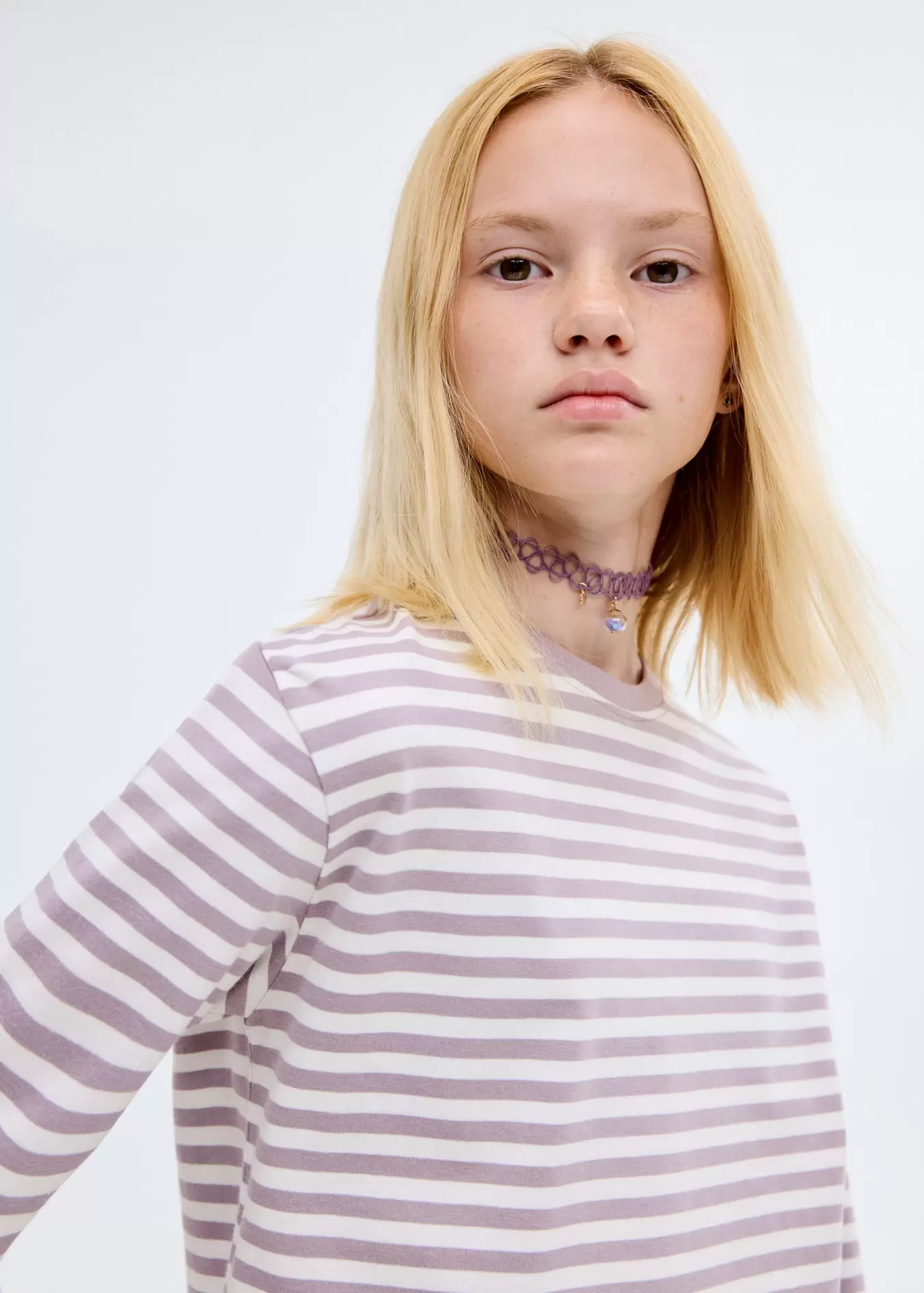 Gestreiftes Basic-T-Shirt