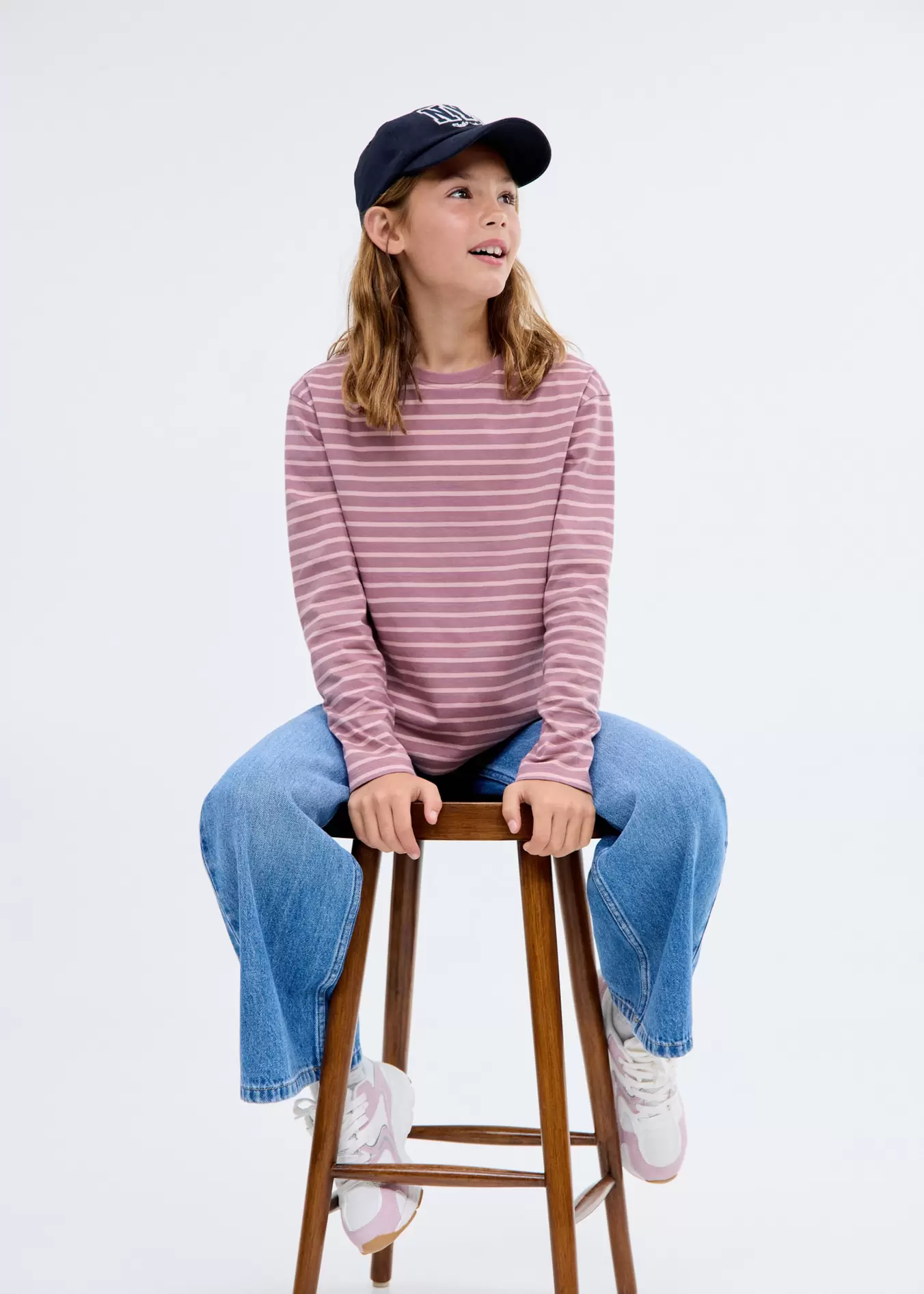 Gestreiftes Basic-T-Shirt