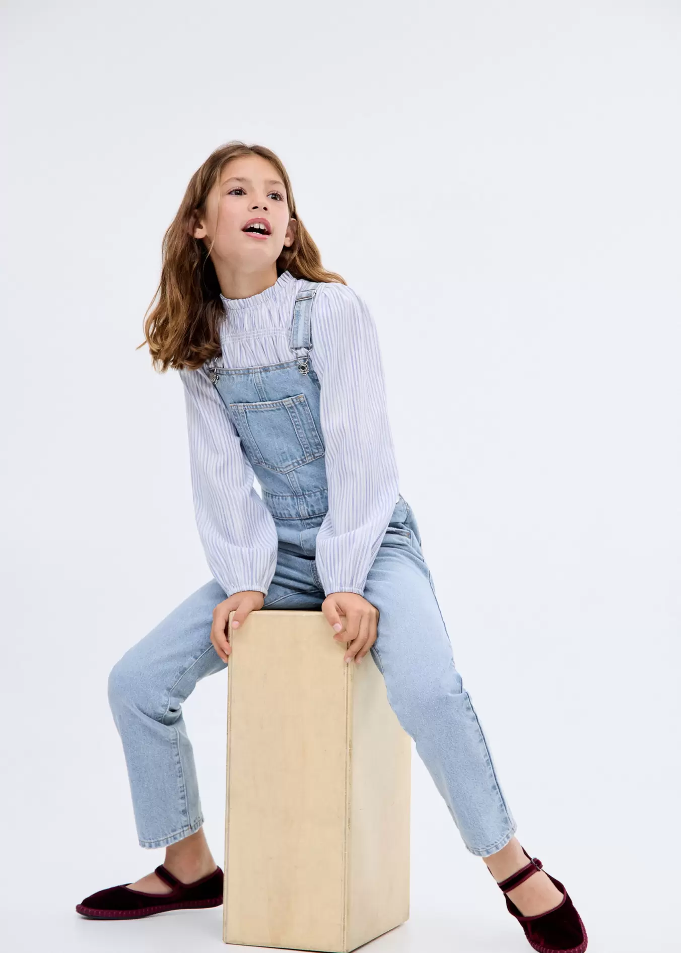 Langer Denim-Latzhose
