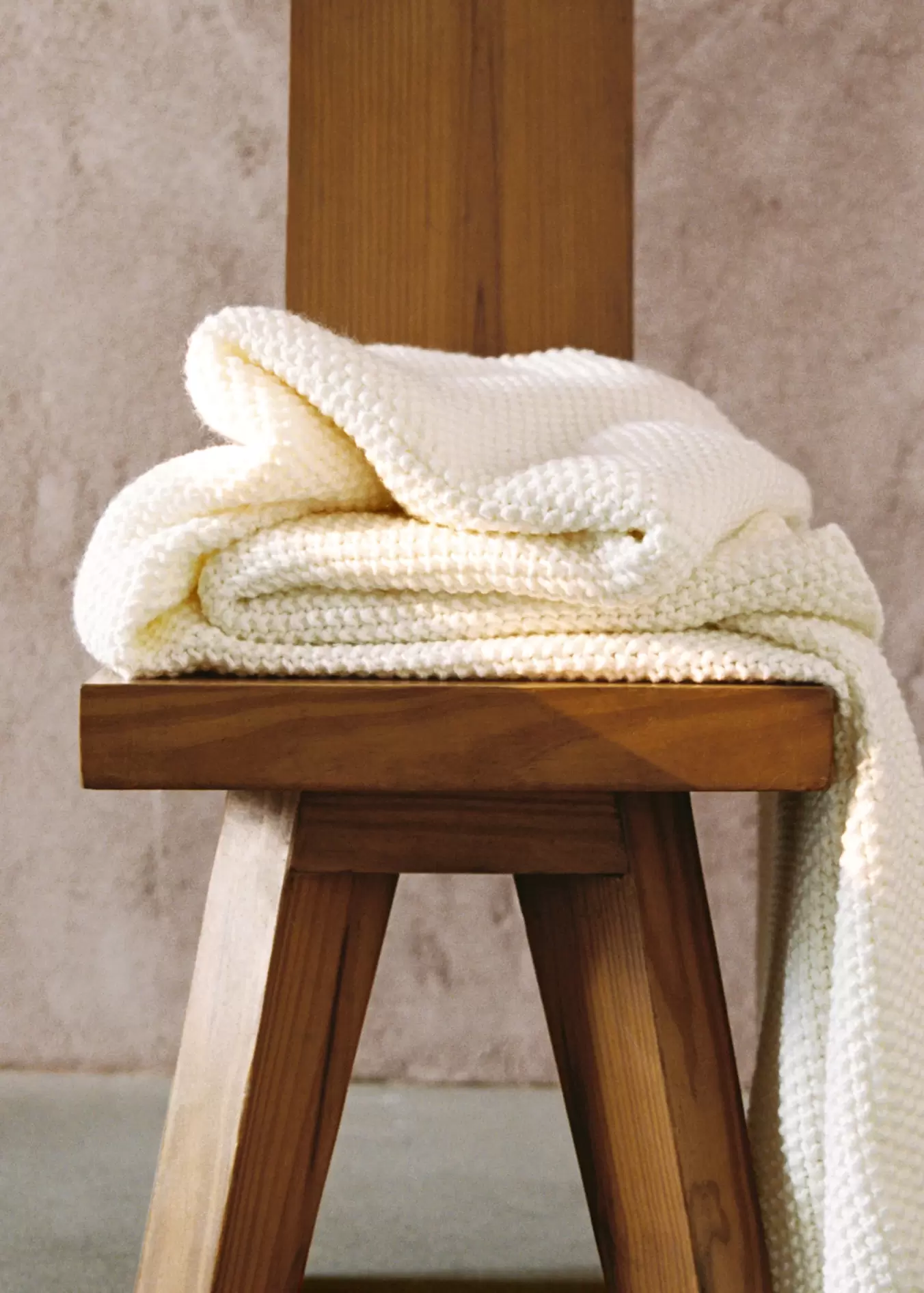 Decke mit Strickmuster