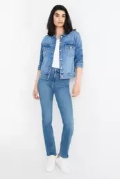 Straight jeans - high waist - LYCRA®