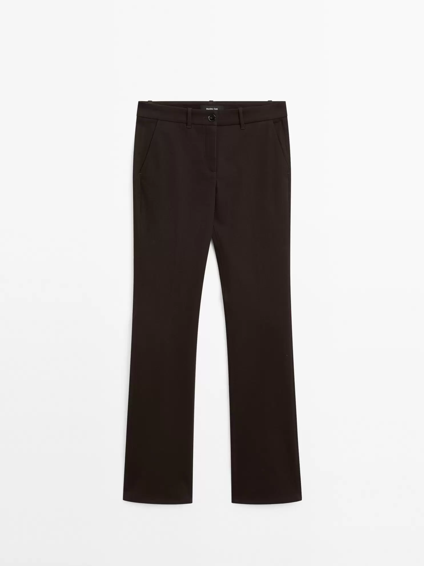 Slim-Fit-Schlaghose mit tiefem Bund