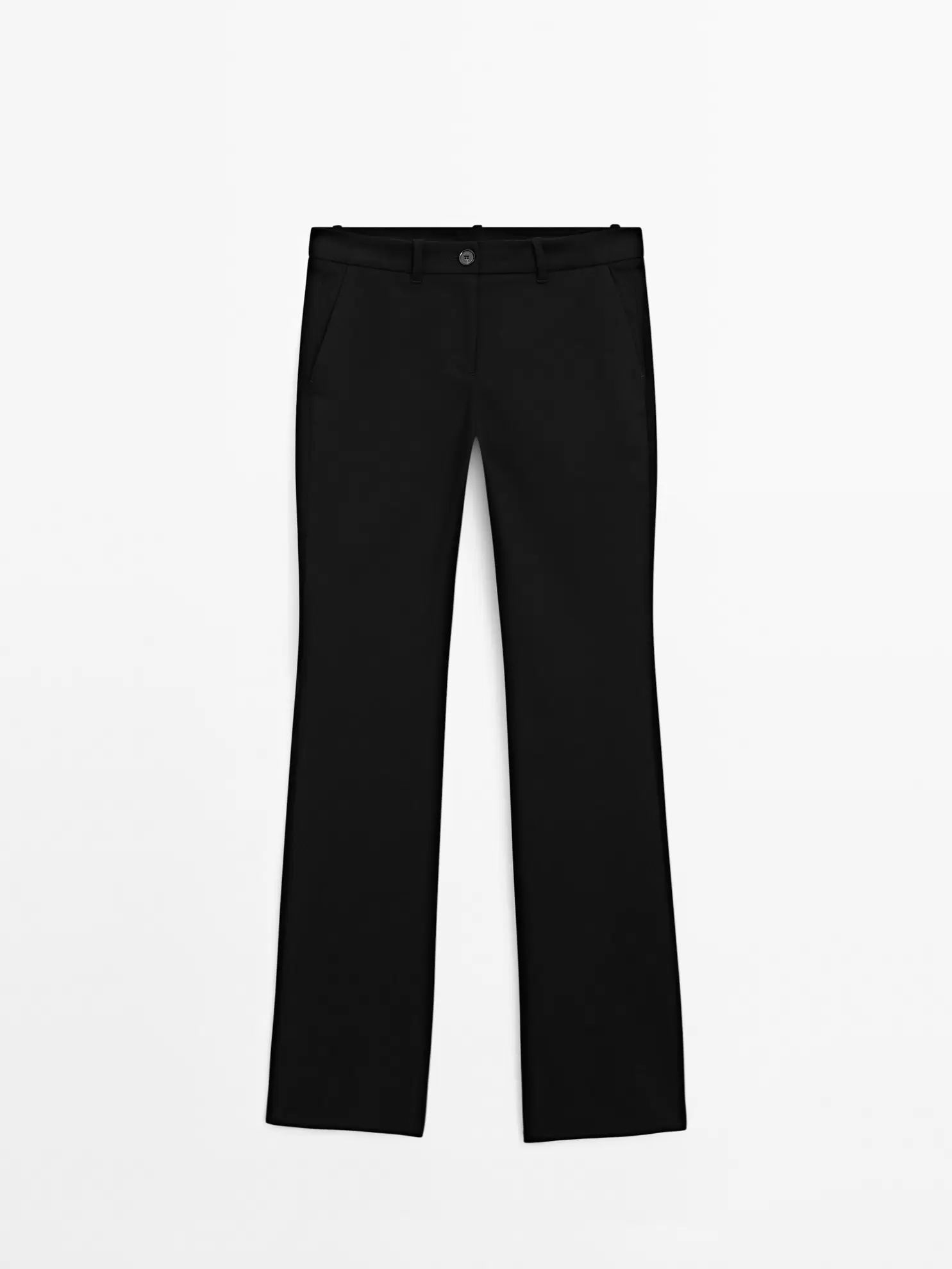 Slim-Fit-Schlaghose mit tiefem Bund