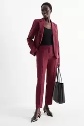 Business trousers - mid-rise waist - slim fit