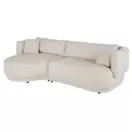Modjo - Canapé d'angle gauche 3/4 beige sable