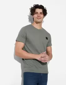 T-Shirt - Aufnäher - dunkelgrün