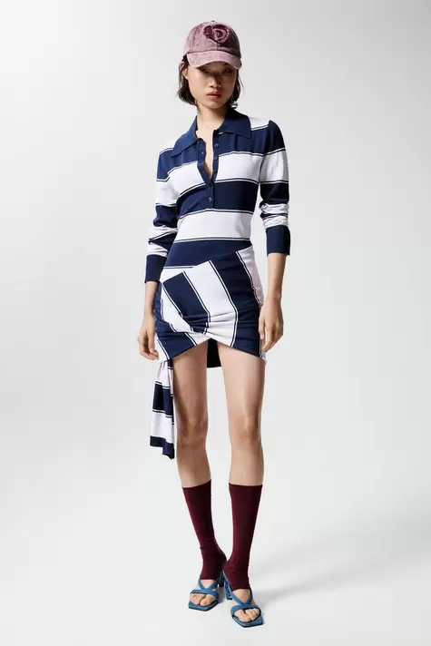 Gestreiftes Polokleid