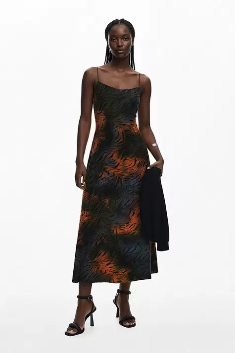 Abnehmbares Kleid mit Animal-Print