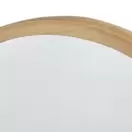 Langa - Grand miroir rond en bois de chêne D120