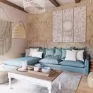 Andaman - Déco murale triptyque sculpté blanc 152x150