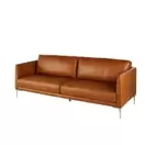 Tyler - Canapé 3/4 places en cuir camel
