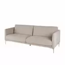 Tyler - Canapé 3/4 places en textile velouté recyclé beige