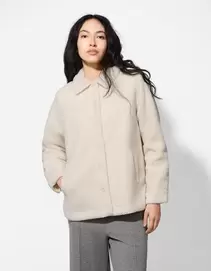 Jacke - Teddyfell - weiß