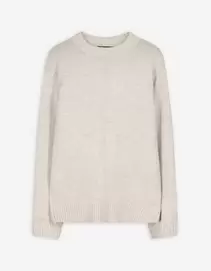 Pullover - Rundhals-Ausschnitt - beige
