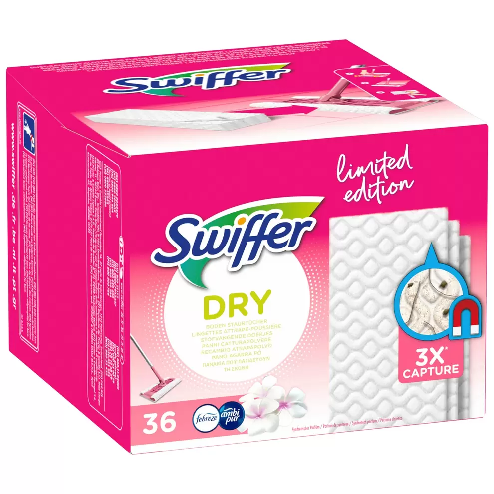 SWIFFER Bodenwischtücher trocken Pink