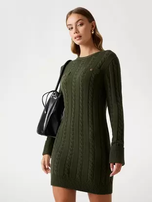 Kurzes Wollmix-Kleid