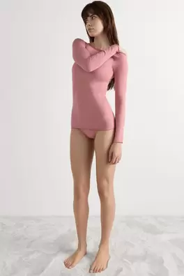 Shirt mit U-Boot-Ausschnitt aus Modal und Kaschmir...