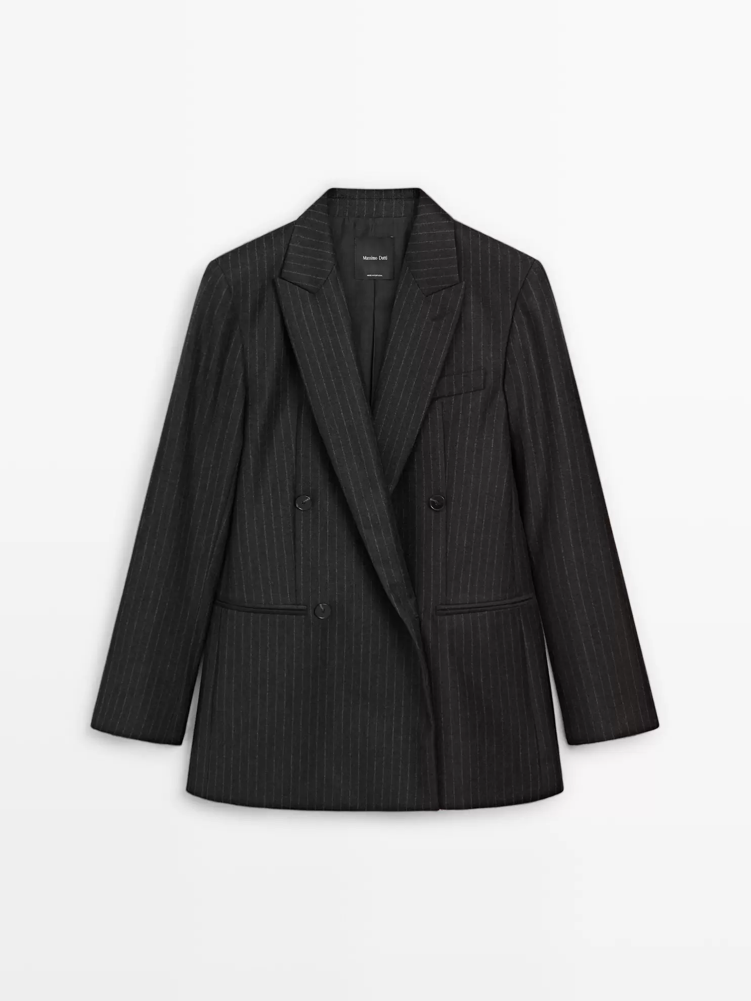 Zweireihiger Blazer aus 100 % Wolle