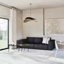 NORA - Toile en lin imprimé floral 152x122