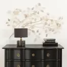 Déco murale branchage en métal doré 110x65