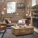 Saïd - Porte-revues en cuir et métal noir