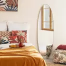 ALBAN - Miroir ovale en métal doré 46x150