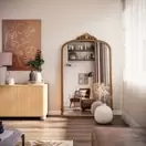 Omera - Grand miroir rectangulaire doré effet vieilli 119x194