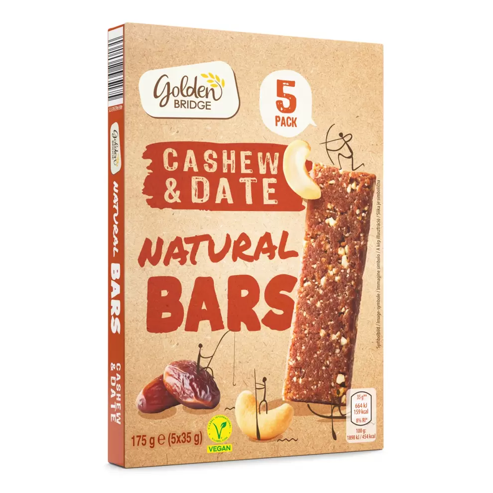 GOLDEN BRIDGE Natur Riegel, Cashew-Dattel