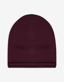 Beanie - einfarbig - dunkelrot