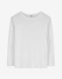 Longshirt - einfarbig - weiß