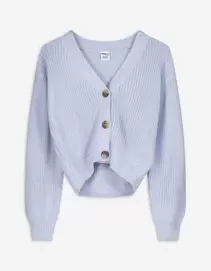 Cardigan - Cropped - hellblau
