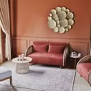 Narnia - Canapé clic-clac 2 places en velours terracotta