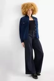 Wide Leg Jeans - Mid Waist