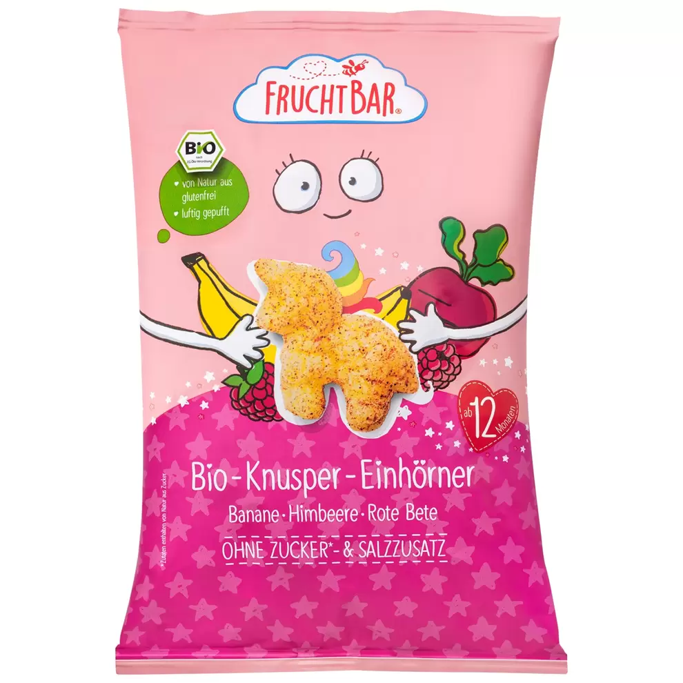 FRUCHTBAR BIO Knusper Snacks, Einhörner