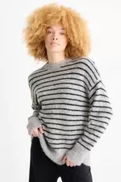 Pullover - gestreift