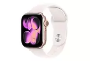 APPLE Watch Series 11 (GPS) 42 mm Smartwatch Aluminium Fluorelastomer, 130 - 180 mm (S/M), Rose Gold/Light Blush Sport Band
