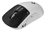 LOGITECH G PRO X2 SUPERSTRIKE Gaming-Maus, 2.4GHz Wireless, 44000 dpi, Optisch mit Leuchtdioden, Schwarz/Weiss
