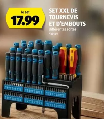 SET XXL DE TOURNEVIS ET D'EMBOUTS